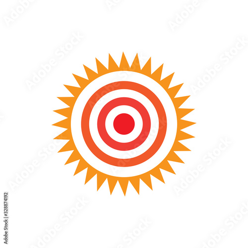 Abstract SUN logo design vector