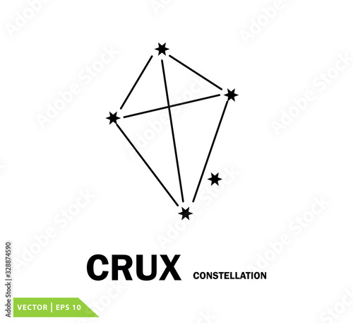 Fotografie Crux star icon vector logo template