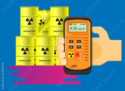 Radioactive detector test device leak nuclear meter measurement atomic disaster chernobyl control analysis medical ionizing physic experimental pollution toxic energy zone scientist research