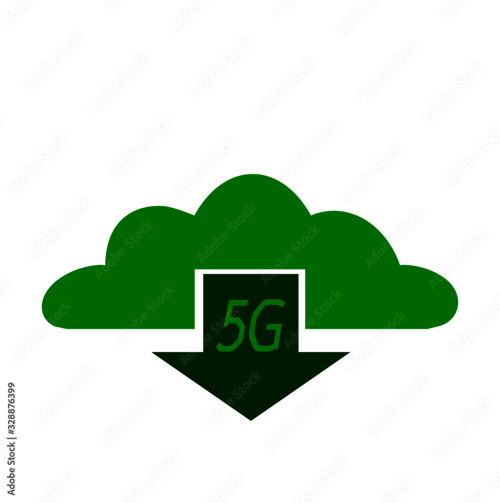 5G cloud technology icon. Flat illustration of 5G cloud technology vector icon for web design 5G cloud technology icon. Flat illustration of 5G cloud technology vector icon for web design