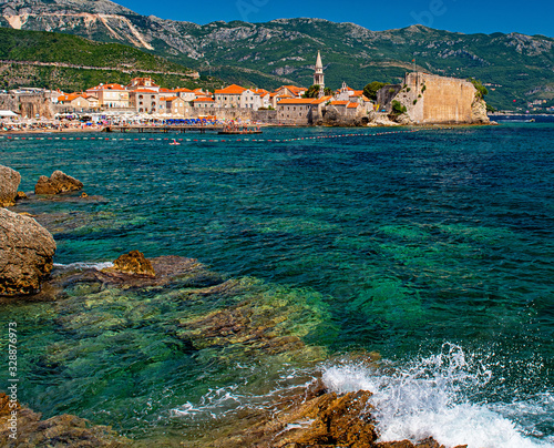 View on the old town of Budva, Montenegro