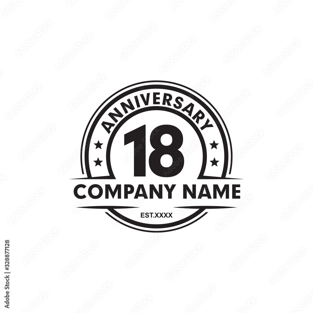 18th year anniversary logo design template 18th year anniversary logo design template