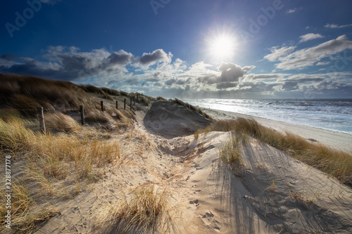 sunny beach at North sea photo