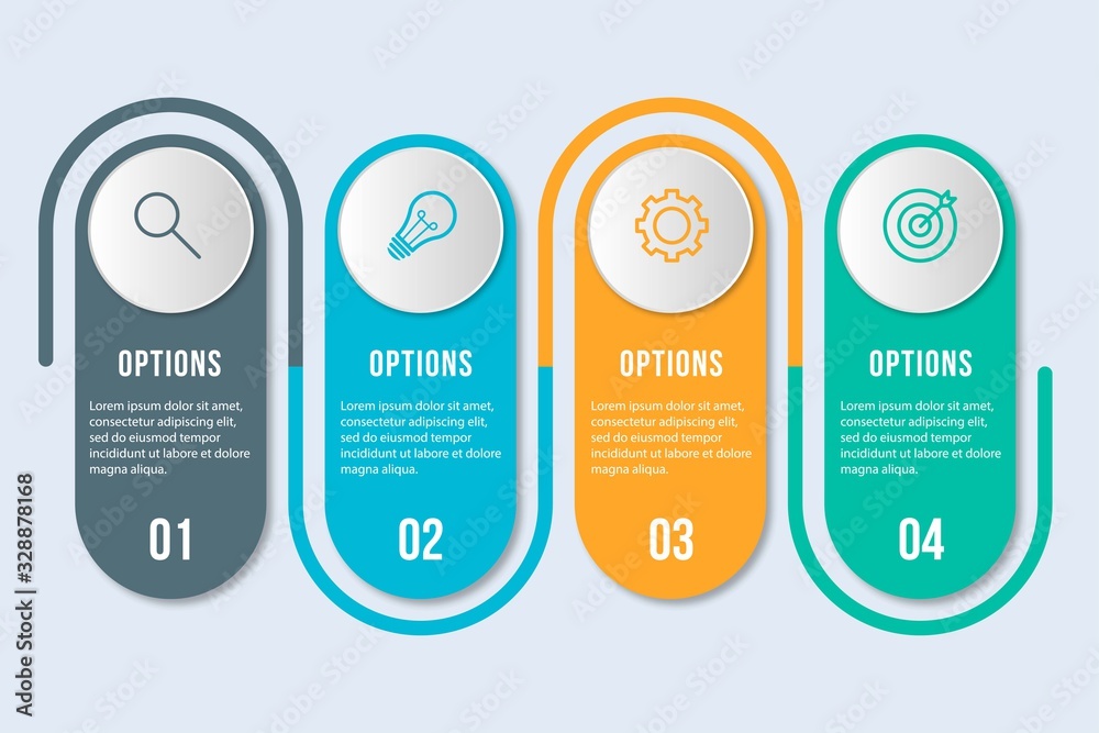 Presentation business infographic template with 4 options Presentation business infographic template with 4 options