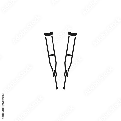 Crutches icon. Vector illustration. Isolated.