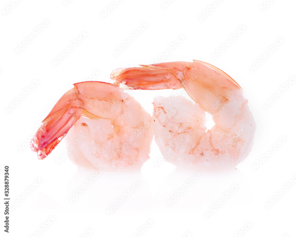 Shrimps Prawns isolated on white Background