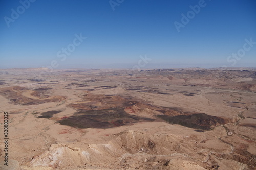 amazing pnoramic view of Ramon Crater. The desert of Israel. negev.