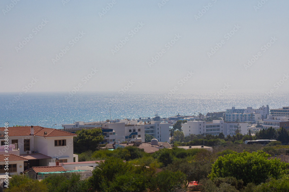 View to Ayia Napa from high hill