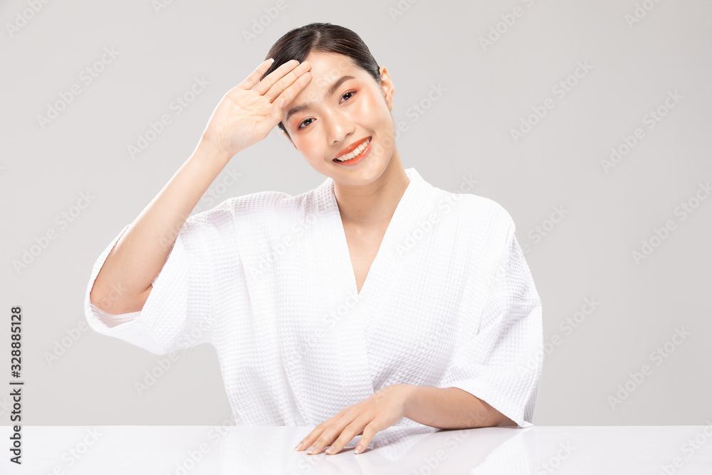 Beautiful Asian woman looking at camera smile with clean and fresh skin Happiness and cheerful with positive emotional,isolated on white background,Beauty Cosmetics and facial treatment Concept Beautiful Asian woman looking at camera smile with clean and fresh skin Happiness and cheerful with positive emotional,isolated on white background,Beauty Cosmetics and facial treatment Concept