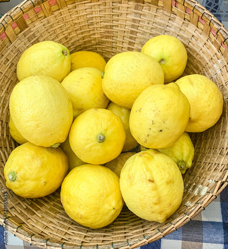 lemons in basket