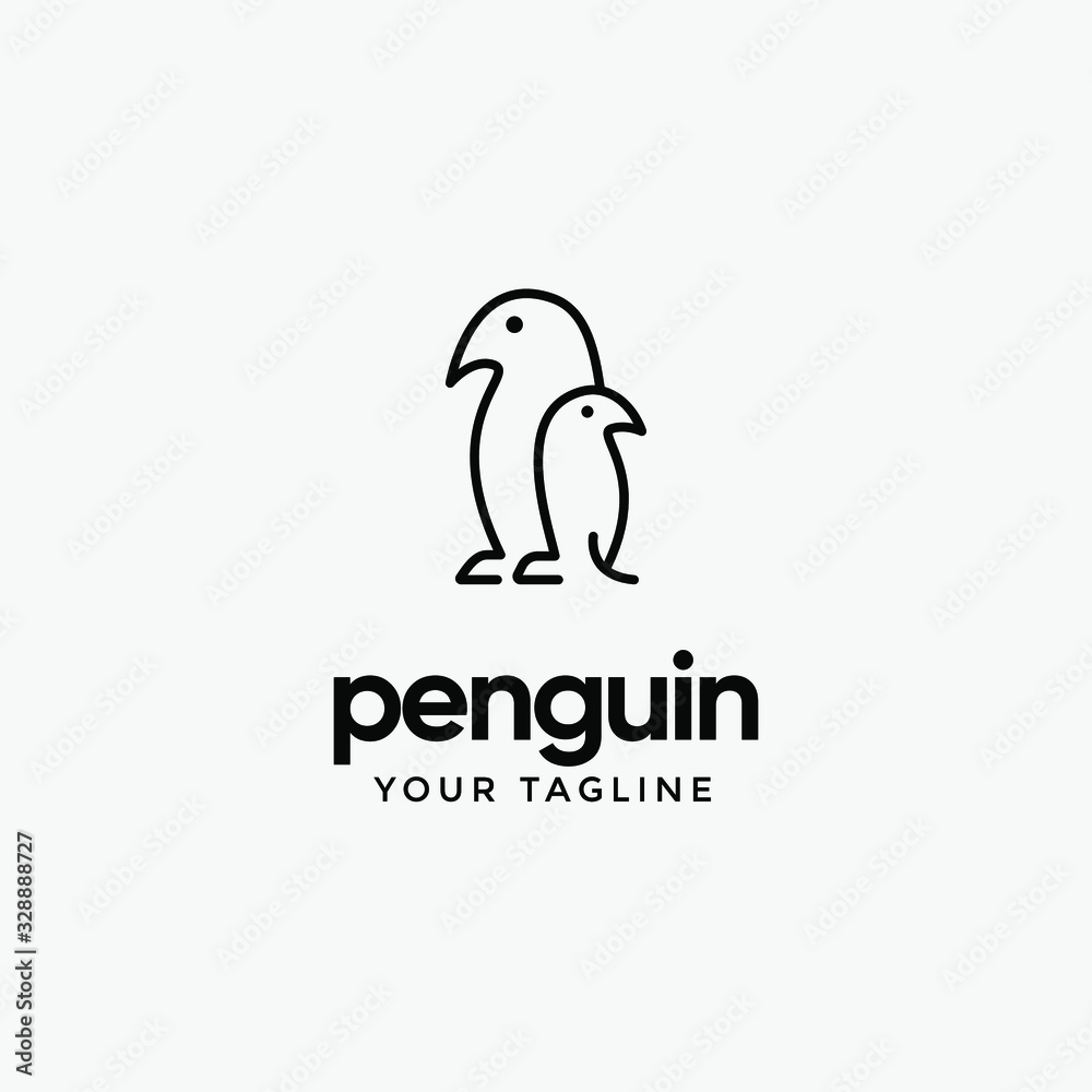 Obraz premium modern outstanding penguin animal logo