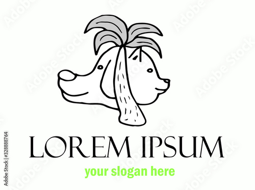 innovative and creative, minimalist animal logo. can use animal clinics, petshop and veterinarian. black and white simple stylish logo.