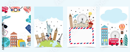 Photography Travel to world background set in europe,america