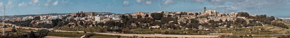 Mtarfa panoramic from Mdina