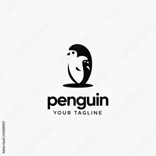 modern outstanding penguin animal logo