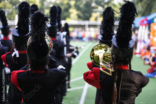 Konstfotografi School marching band play music and parade