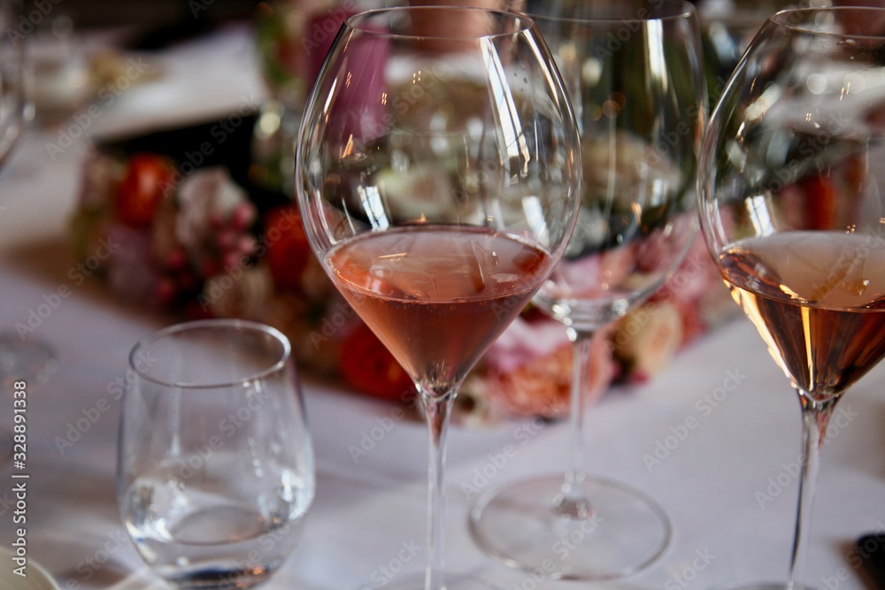 Nahaufnahme Rosé Champagner Nahaufnahme Rosé Champagner