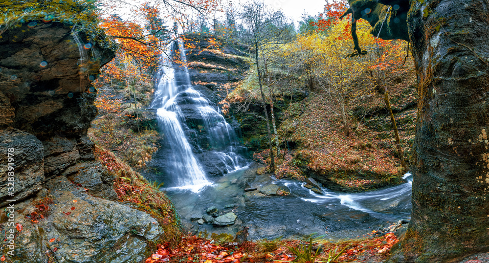 Fototapeta premium Big waterfall in spanish national park