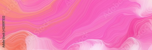 vibrant colored banner with waves. elegant curvy swirl waves background design with hot pink, pastel pink and light coral color