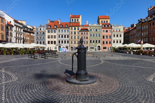 Warsaw City Old Town Market Square In Poland