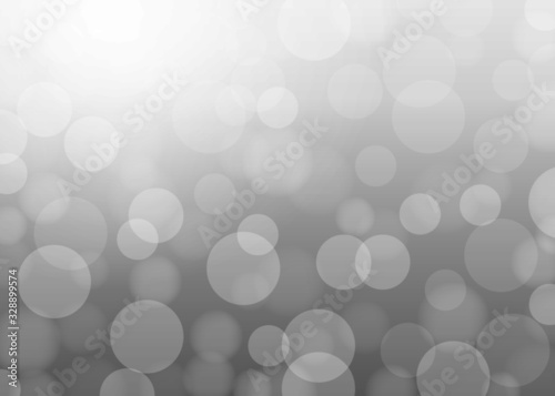 abstract gray bokeh lights effect background.