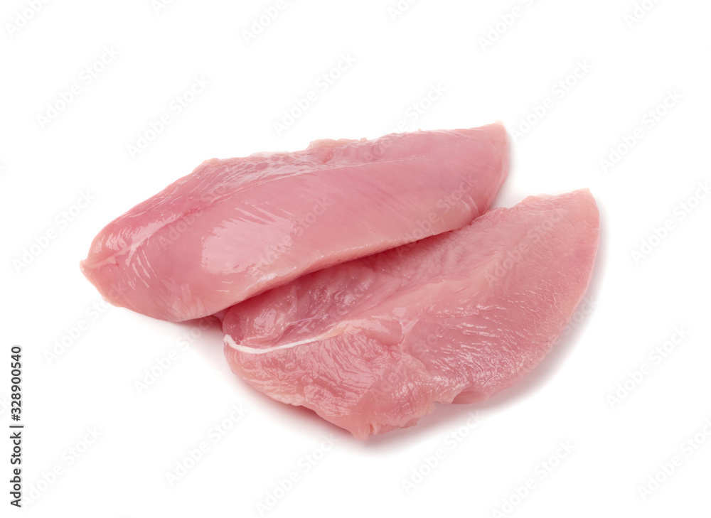 Fresh Uncooked Raw Turkey Fillet Breast Meat Isolated Fresh Uncooked Raw Turkey Fillet Breast Meat Isolated