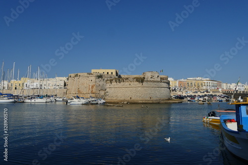 castle and port of Gallipoli, Puglia, Italy