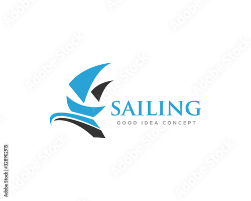 Sailing Boat Logo Icon Design Vector