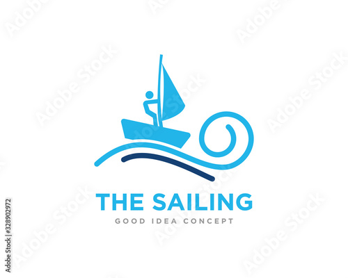 Sailing Boat Logo Icon Design Vector