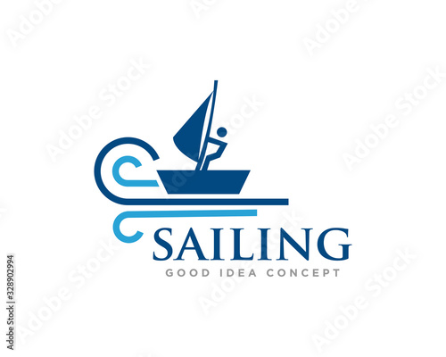 Sailing Boat Logo Icon Design Vector