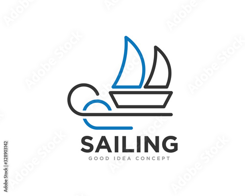 Sailing Boat Logo Icon Design Vector