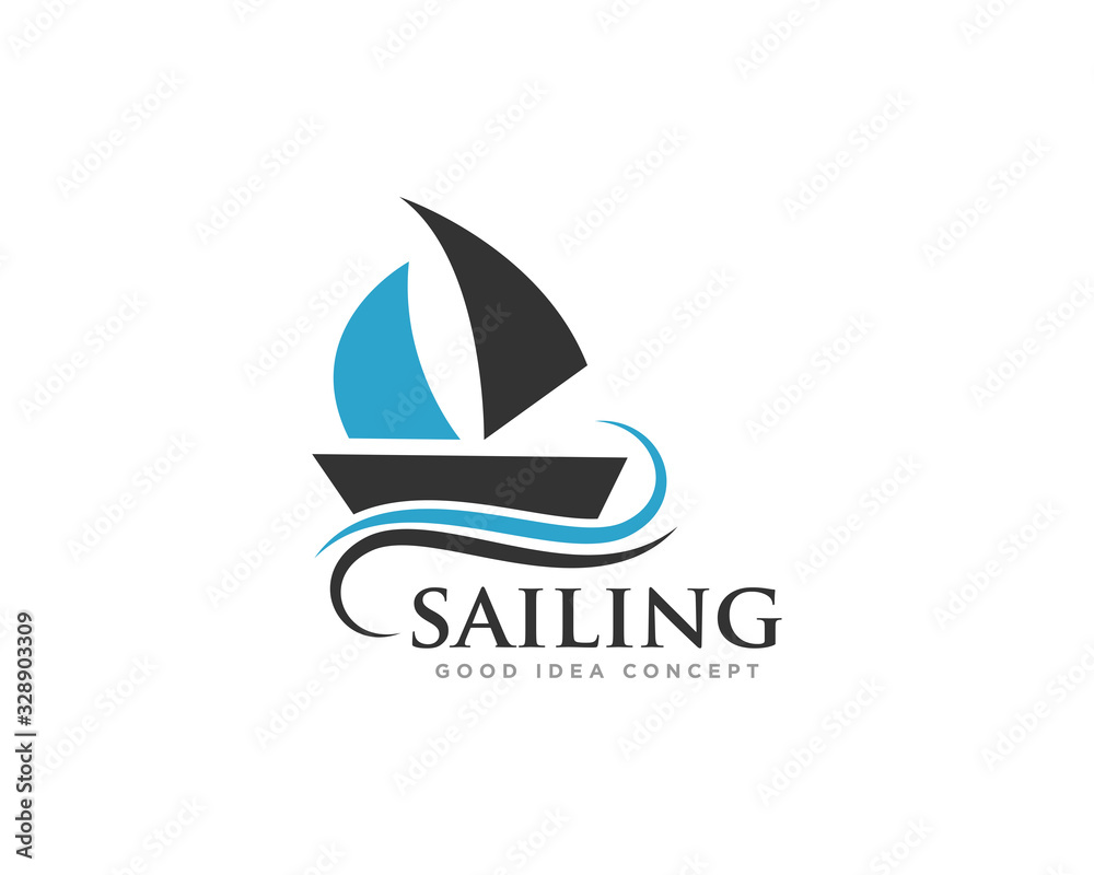 Sailing Boat Logo Icon Design Vector