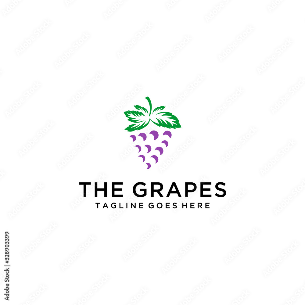 Illustration of grape for wine production of the highest quality wine.