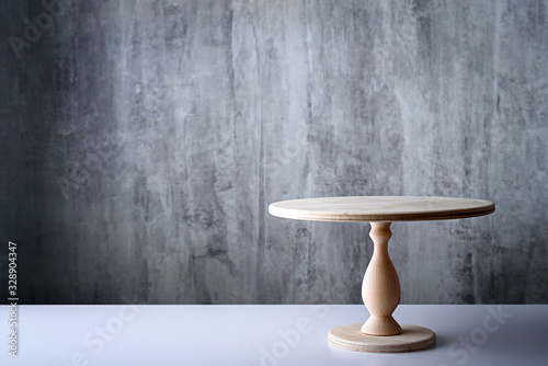 Stand for Cake on gray background