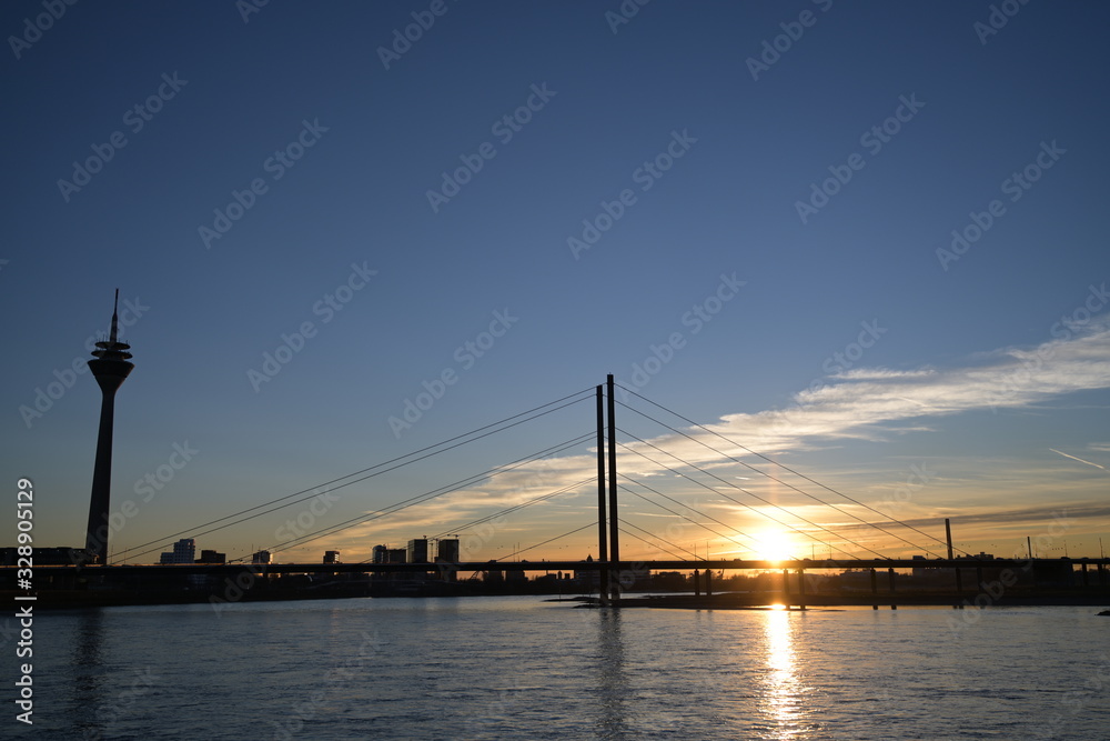 Düsseldorf Sonnenuntergang