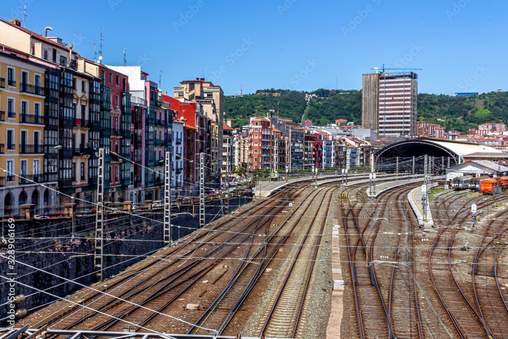 rails in bilbao euskadi spain