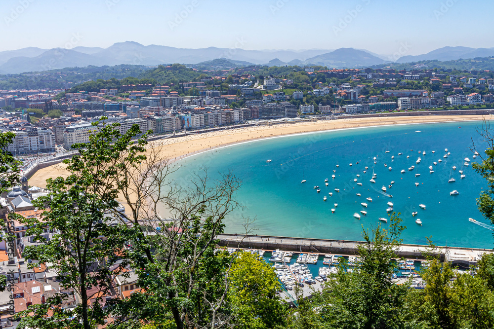 Naklejka premium widok na san sebastian