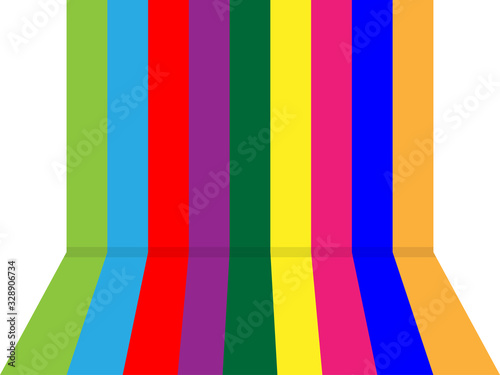 Multi colors bars perspective background