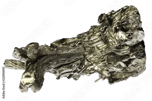 Fotografie 99.99% fine scandium isolated on white background