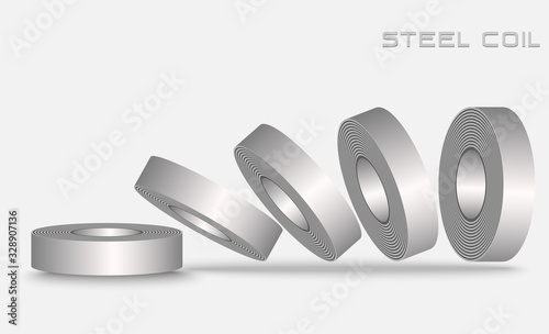 Rolled steel coils falling down, accidents in factory