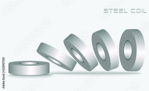 Rolled steel coils falling down, accidents in factory
