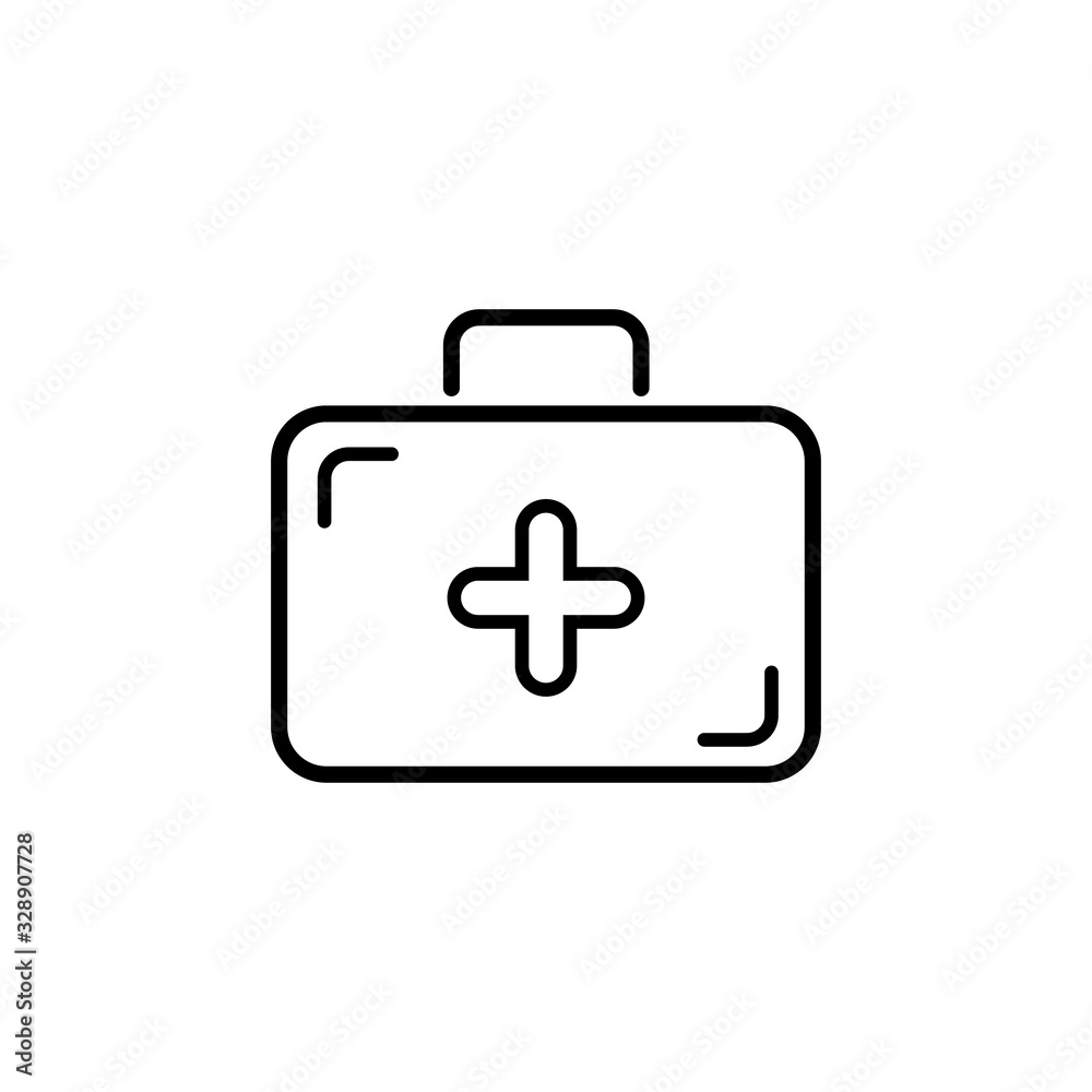First aid flat outline vector icon First aid flat outline vector icon