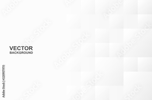 Abstract. Embossed square white background. light and shadow . Vector.