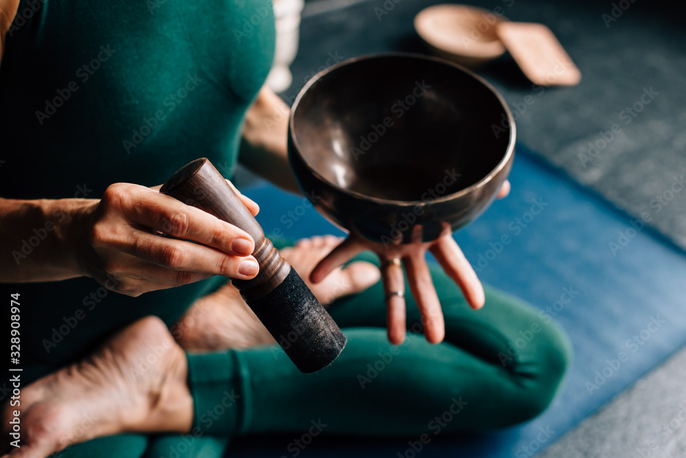 singing bowls in yoga meditation