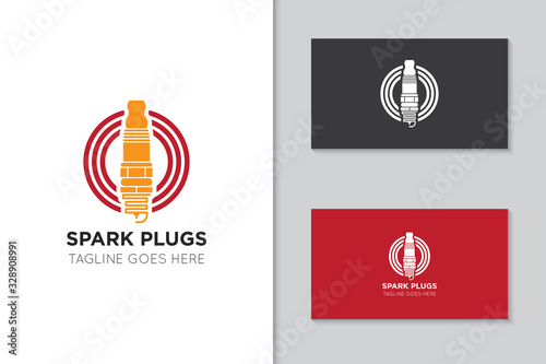 illustration vector graphic of spark plug logo good for service car, motorcycle icon and speed icon