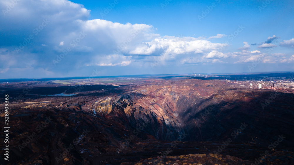 Huge iron ore quarry opencast mining of iron ore opencast mining.