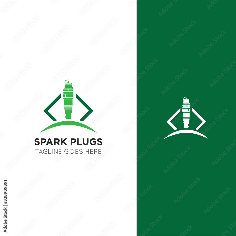 illustration vector graphic of spark plug logo good for service car, motorcycle icon and speed icon