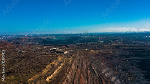 Plant metallurgy mining and processing factory aerial view © Андрей Трубицын