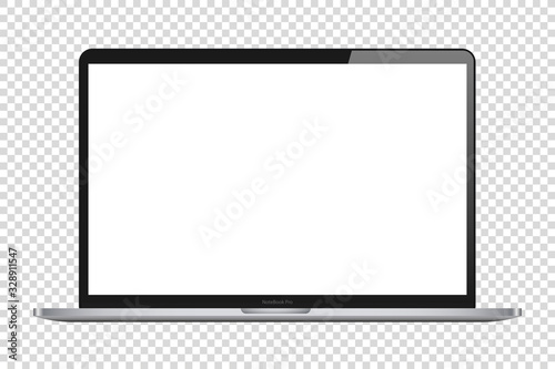 laptop isolate blank screen display mockup vector