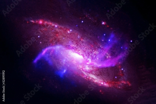 A beautiful galactic spiral in dark space. Elements of this image were furnished by NASA. © Artsiom P